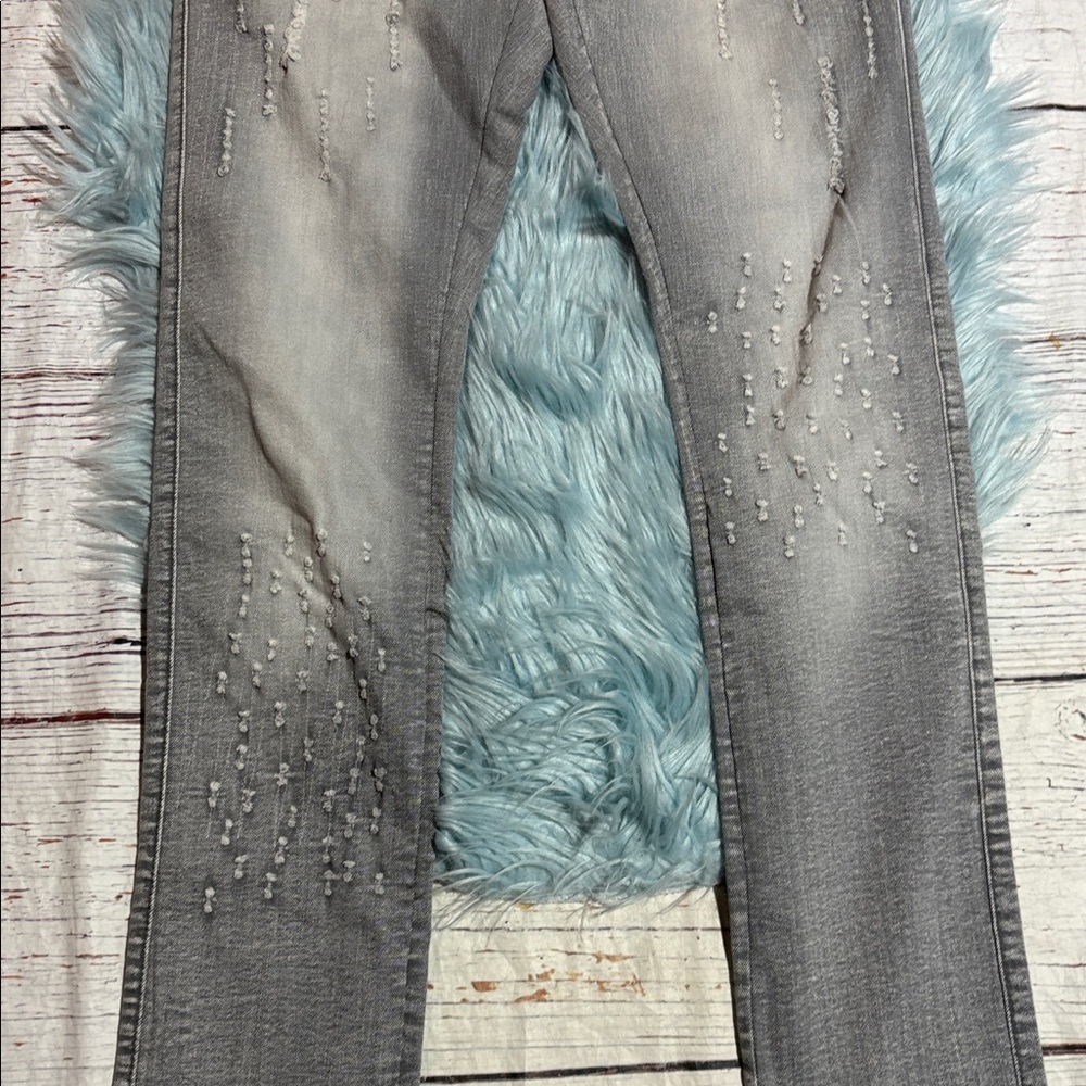 Focus Jeans Grey Distressed Jeans sz 34X34 - Picture 4 of 8
